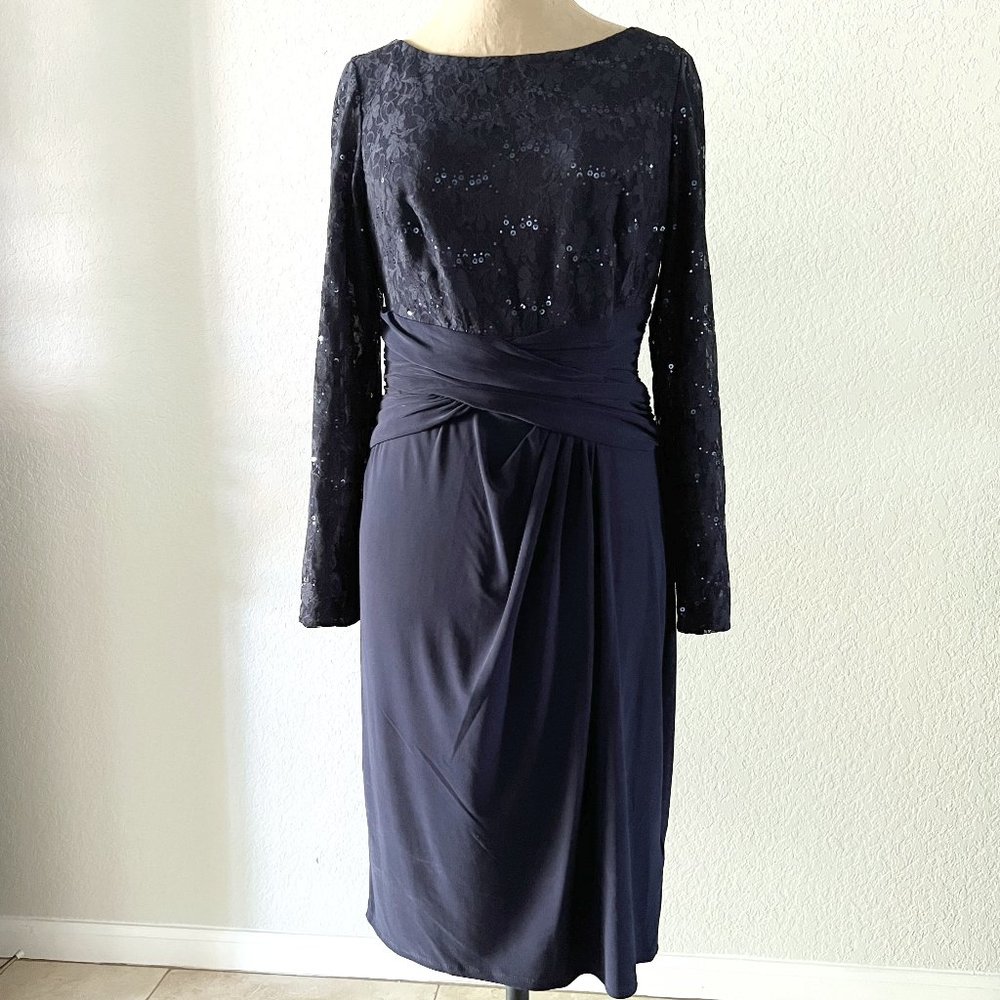 Chaps  Dk Blue Cocktail dress sz10